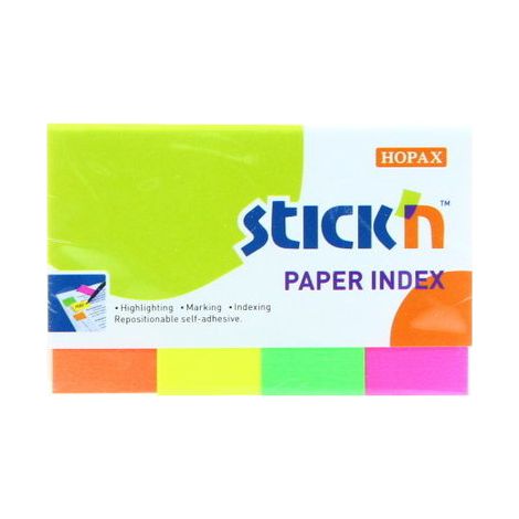 Zakładki indeksujące Stick'n Hopax 50x20mm, 200szt papierowe - 2
